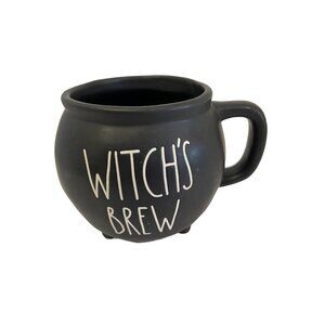 RAE Dunn Artisan  Cauldron Black Witchs Brew Cauldron Halloween Mug Cup 8" Colle